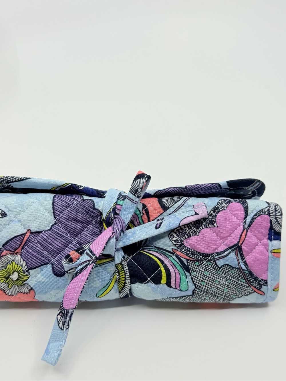 Vera Bradley Retired Butterfly Print Travel Cosmetic Brush Roll